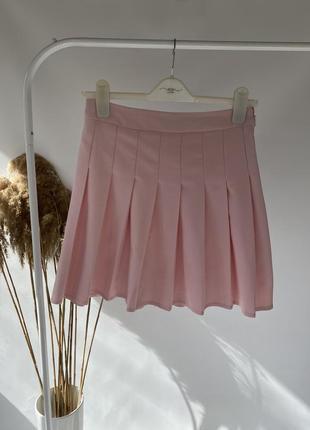 Актуальна тенісна міні юбка плісерована спідниця