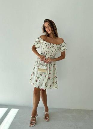 Платье женское цветочное