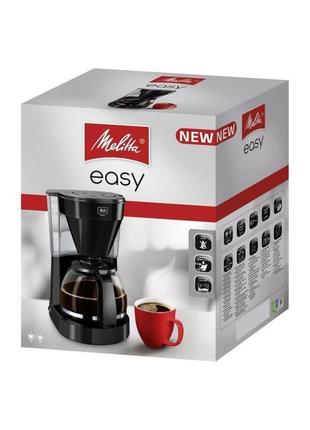 Melitta easy 1023-02 пластиковая кофеварка с фильтром черного цвета