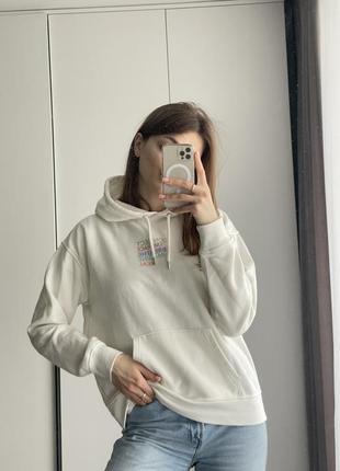 Бежевый худи, базовый худи, белый худи5 фото