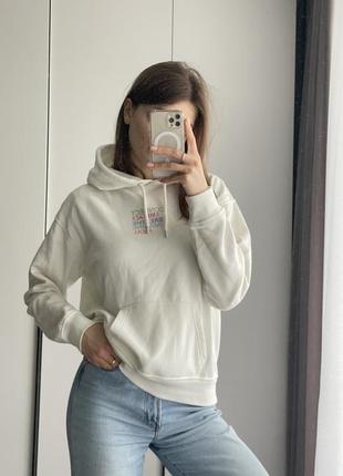 Бежевый худи, базовый худи, белый худи2 фото