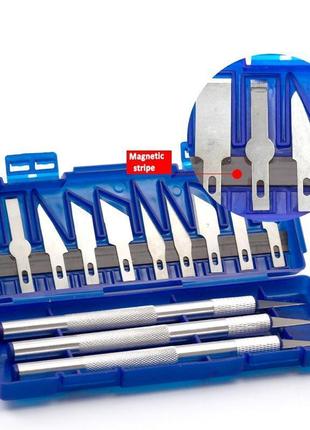 Макетный нож + 13 лезвий  модельный нож цанговый зажим моделирование