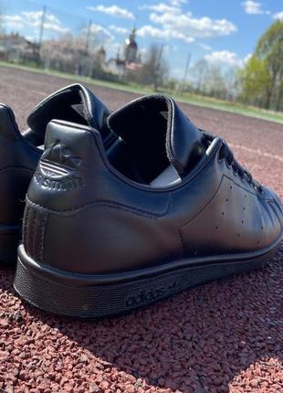 Оригинальные кожаные чёрные кеды кроссовки туфли adidas stan smith ,р46/29.5см,ne clark’s ecco1 фото