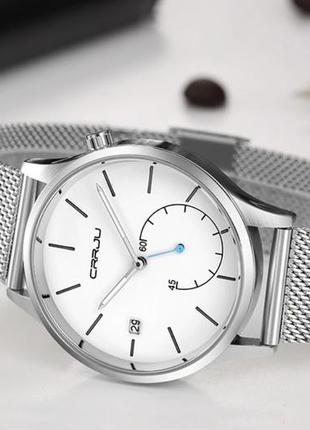 Серебристые мужские часы2 фото