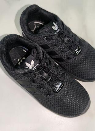 Легкі повітропроникні бігові чорні кросівки adidas torsion 26-27 (17 см)2 фото