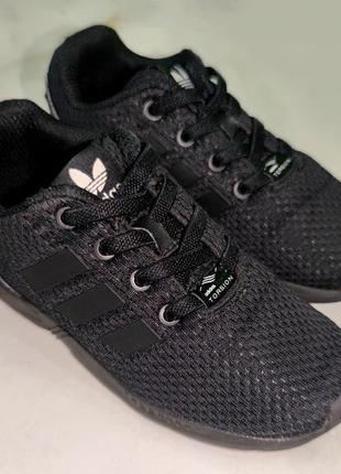 Легкі повітропроникні бігові чорні кросівки adidas torsion 26-27 (17 см)