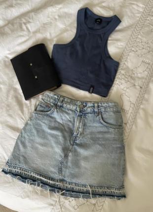 Спідниця h&m міні джинсова1 фото