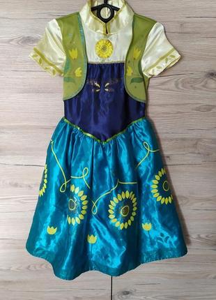 Детский костюм, платье анны, фрозен, холодное серце, принцесса на 3-4 года1 фото