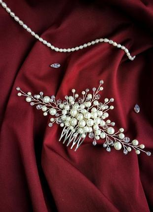 Гребень для невесты на свадьбу, украшение в прическу