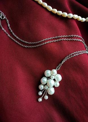 Подвеска кулон на цепочке на свадьбу невесте