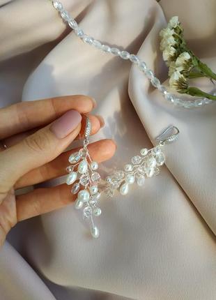 Весільні сережки для нареченої на весілля, на подарунок6 фото
