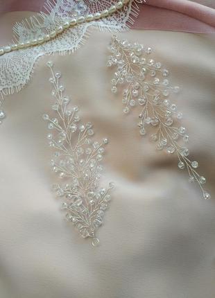 Веточки в прическу, зимняя свадьба, украшение для невесты, выпускниц5 фото