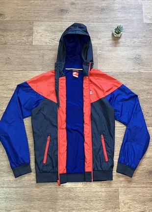 Стильна чоловіча куртка вітровка nike оригінал олімпійка в ідеальному стані без нюансів анарак розмір: с/м3 фото