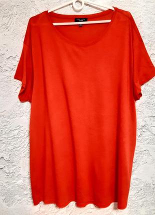 Базова червона футболка великого розміру 22/24 від бренду new look1 фото