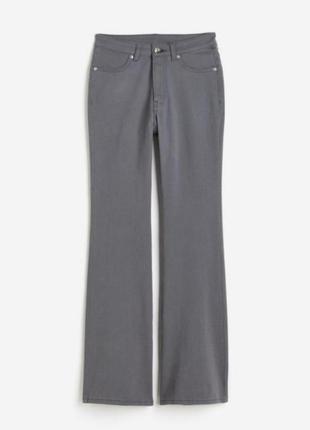 H&m серые котоновые джинсы клеш высокая посадка из новой коллекции h&m p.38/p.m