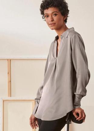 Елегантна сатинова блуза від tchibo (німеччина) розмір наш 44-46(38 євро)