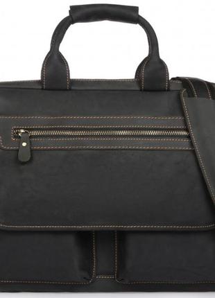 Розкішна чоловіча сумка-портфель з натуральної вінтажної шкіри6 фото