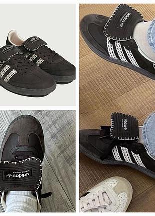 Кроссовки adidas white with pink stripes black women blue