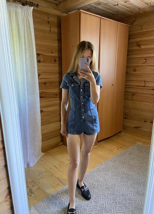 Джинсовый комбинезон2 фото