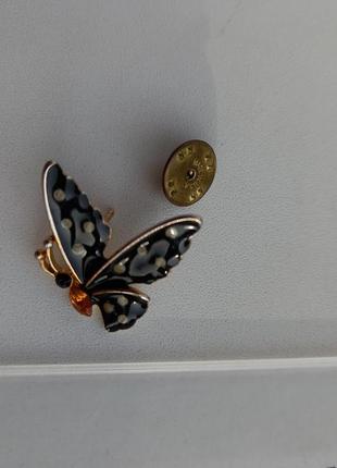 Брошка-пiн метелик, емаль, маркування8 фото
