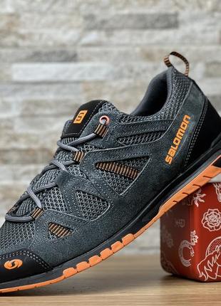 Кросівки чоловічі salomon ultra track шкіра нубук сітка9 фото