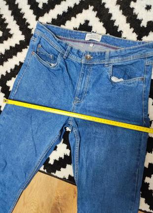 Джинси чоловічі прямі slim fit еластичні сині повсякденні джинсові щільні henson & henson, розмір m - l8 фото