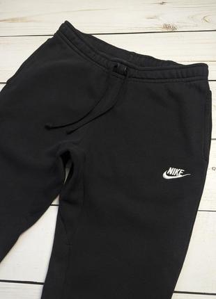 Чоловічі чорні завужені спортивні штани nike / найк на флісі утеплені оригінал3 фото