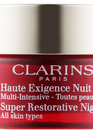 Восстанавливающий ночной крем для всех типов кожи clarins super restorative night cream all1 фото