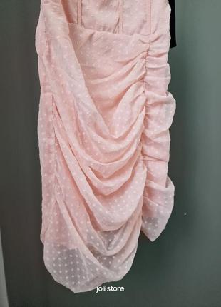 Кружевное нежно розовое платье7 фото
