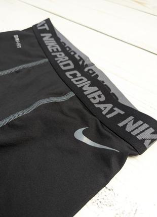 Чоловічі тайтси nike pro combat compression dri fit / компресійні штани найк про оригінал / легінси лосіни4 фото