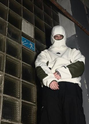 Худи acg ninja hoodie fleece white black🥷7 фото