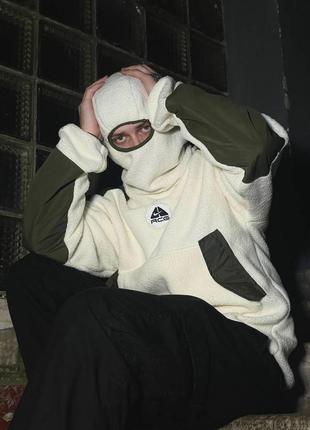 Худи acg ninja hoodie fleece white black🥷