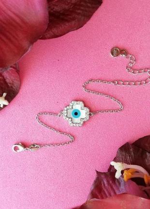Браслет - цепочка люкс фурнитура турецкий глаз