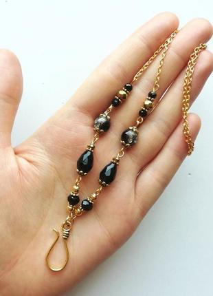 Цепочка-сотуар держатель ножничек ideal black