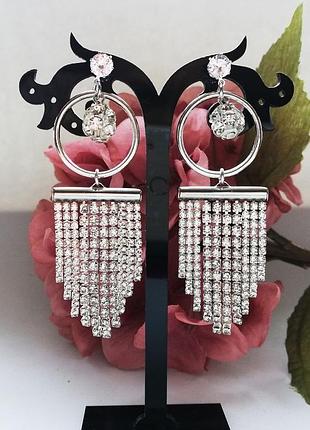 Серьги из кристаллов cascade