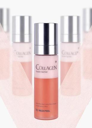 Многофункциональный спрей-мист для лица medi-peel red lacto pink collagen double barrier mist1 фото