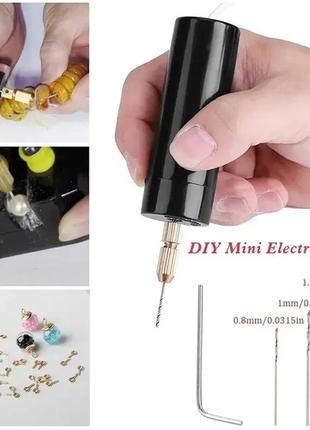 Ручний міні-електричний дриль diy електричний usb 3 свердла набір