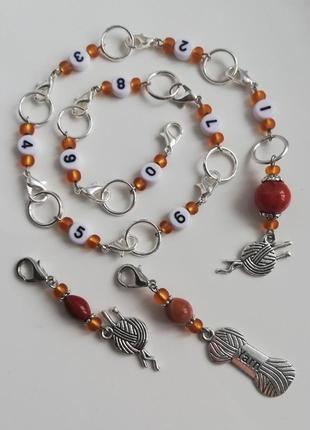 Круговий роз'ємний лічильник рядків amber knitting, ланцюжок лічильник в'язання