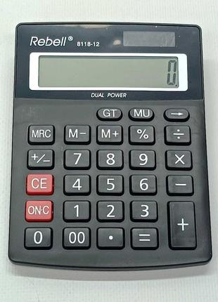 Электронный калькулятор rebell 10-разрядный 8118-12