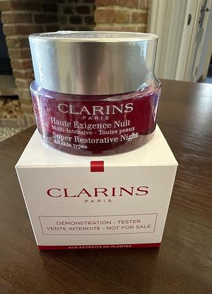 Восстанавливающий ночной крем для всех типов кожи clarins super restorative night cream all2 фото