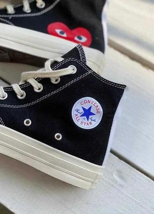 Кеды черные высокие converse comme des garcons play all star chuck 70 hi3 фото