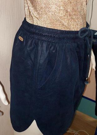 Бомбовая юбка синего цвета на подкладке khujo, 💯 оригинал, молниеносная отправка 🚀⚡5 фото