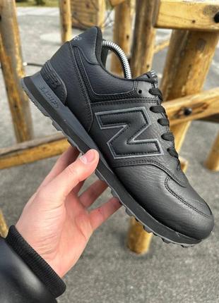 Кросівки new balance 574 чорні ∆ кросівки чоловічі натуральна замша1 фото