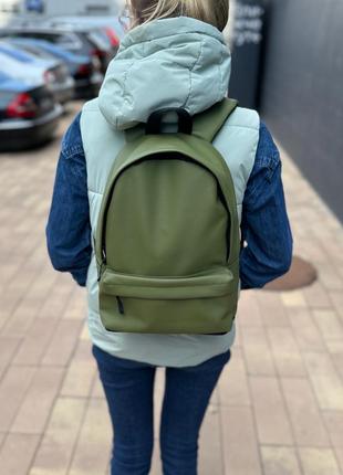Зеленый рюкзак небольшой под а4 для парней и девушек4 фото