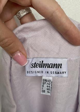 Лиловая лавандовая рубашка льняная блуза из льна льон лляная8 фото