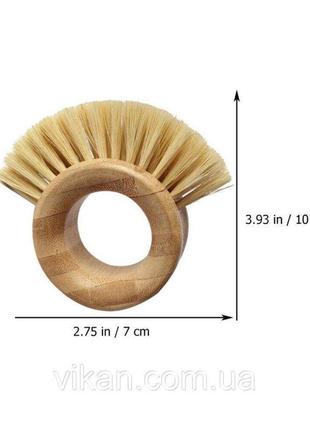 Щіточка з бамбуковою ручкою для чищення ротангових форм від муки та для посуду код/артикул 186 щітка13 фото
