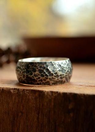 Серебряное кованое кольцо2 фото