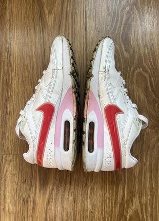 Nike air max белые розовые кожаные4 фото