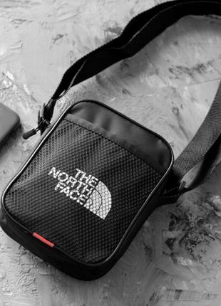 Барсетка  через плече the north face tnf  чорна сумка чоловіча спортивна2 фото