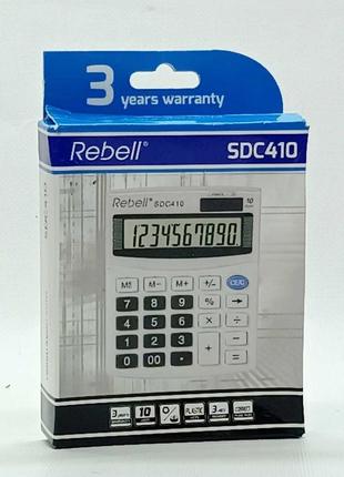 Електронний калькулятор rebell 10-розрядний sdc4102 фото